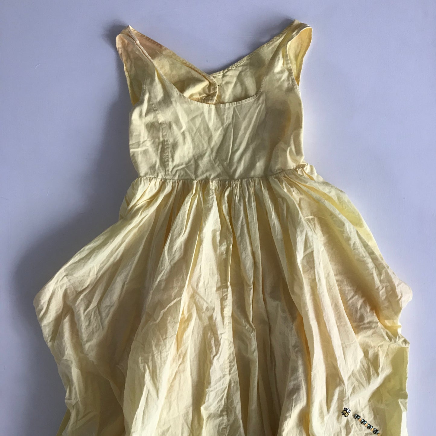 Dress - Yellow with Bee Detail - Age 12