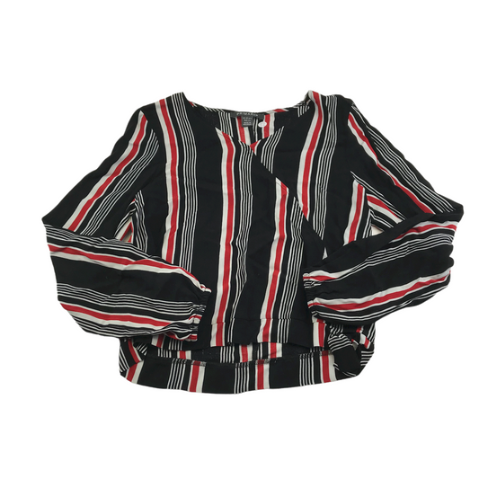 Primark Black and Red Stripy Blouse Age 12