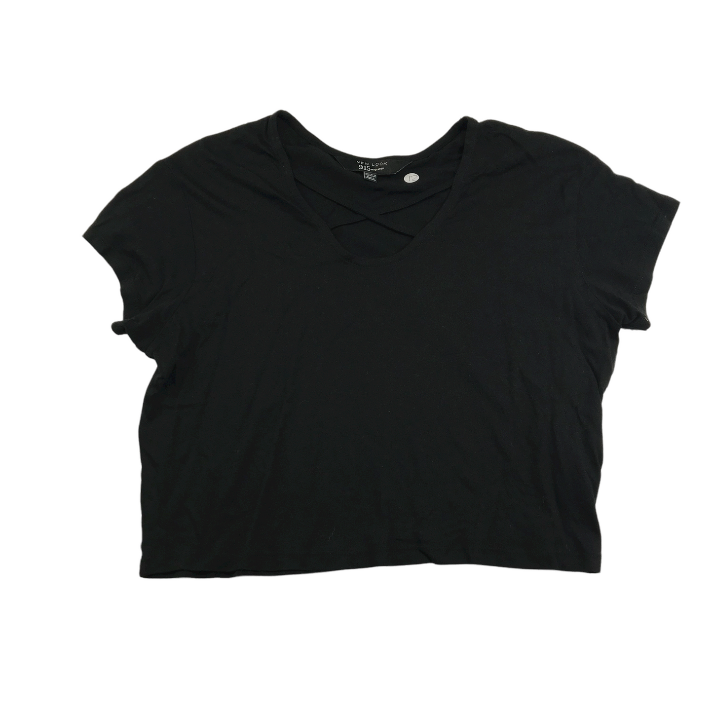 New Look Black Plain Cropped T-shirts Age 12