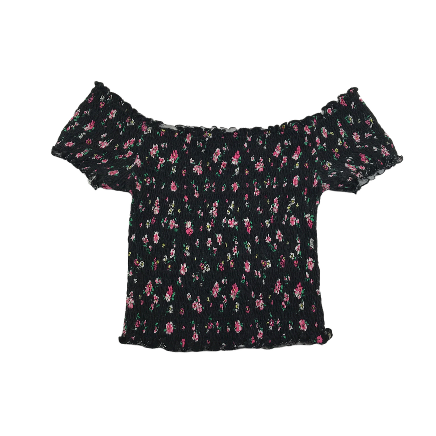 New Look Black Floral T-shirt Age 12