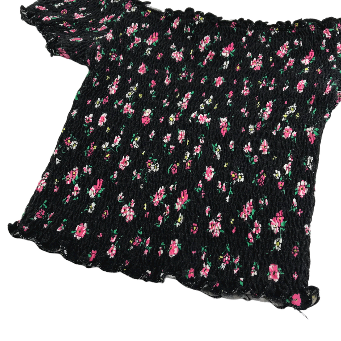 New Look Black Floral T-shirt Age 12