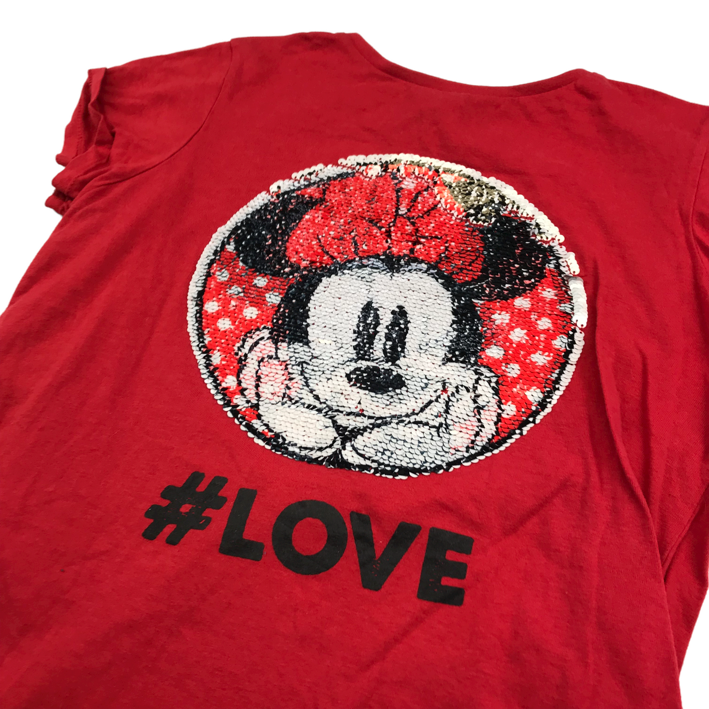 Primark Red Minnie Mouse Sequin T-shirts Age 12