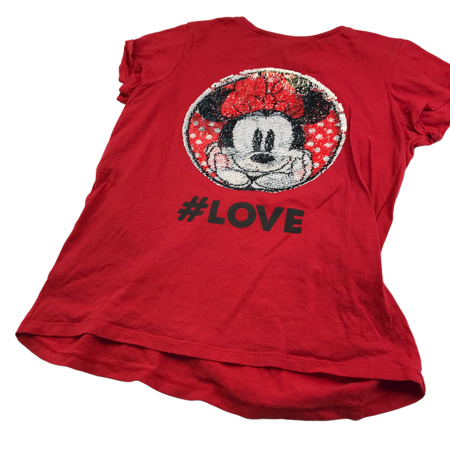 Primark Red Minnie Mouse Sequin T-shirts Age 12