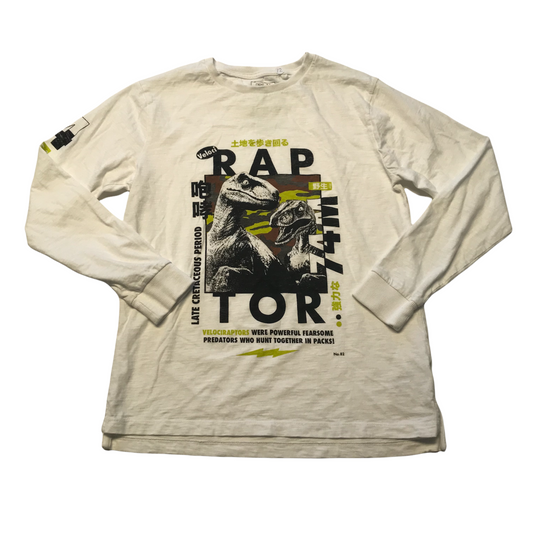 Next White Raptor Long Sleeve T-shirt Age 12