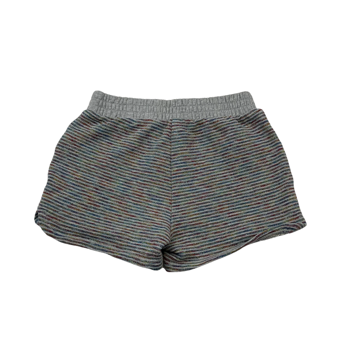 Gap Grey Sparkly Colourful Stripy Jersey Shorts Age 12