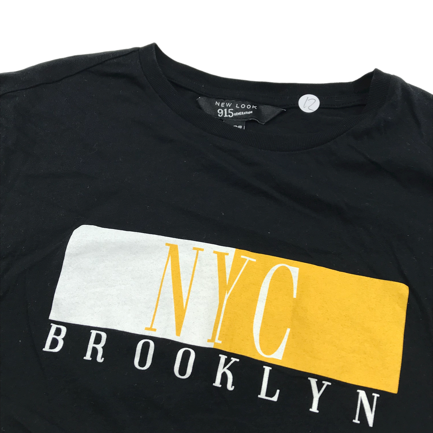 New Look NYC Brooklyn Graphic Crop Top Age 12