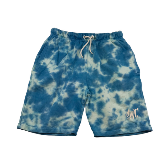 Sonneti Blue and White Tie Dye Jersey Shorts Age 14