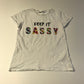 M&S White Keep it Sassy T-shirt Age 13