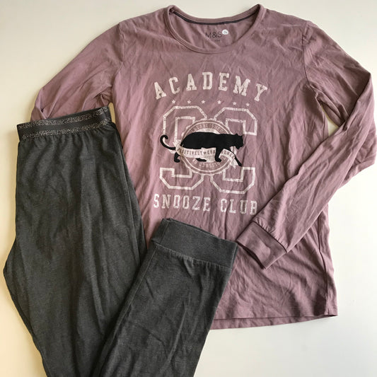 M&S Academy Snooze Club Pyjama Set Age 14