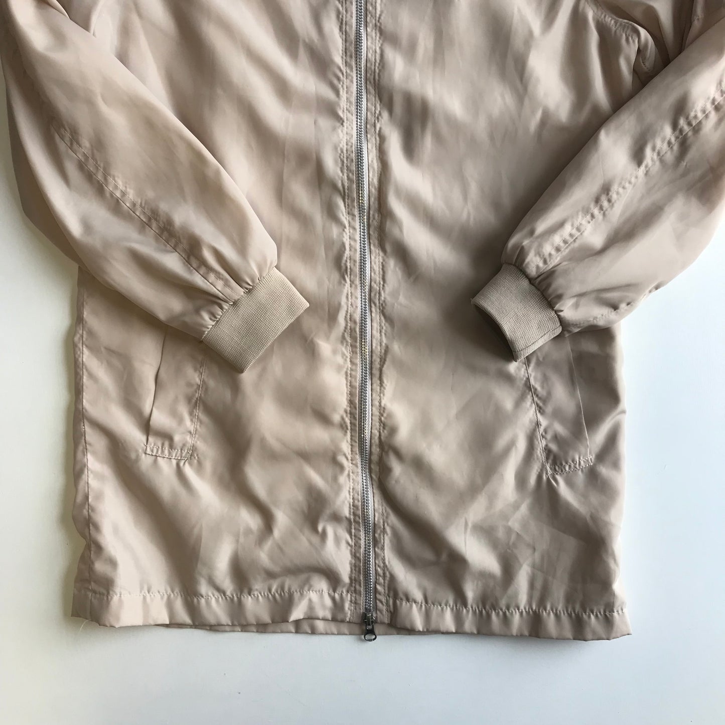 BooHoo Beige Long Light Jacket Men's Size S