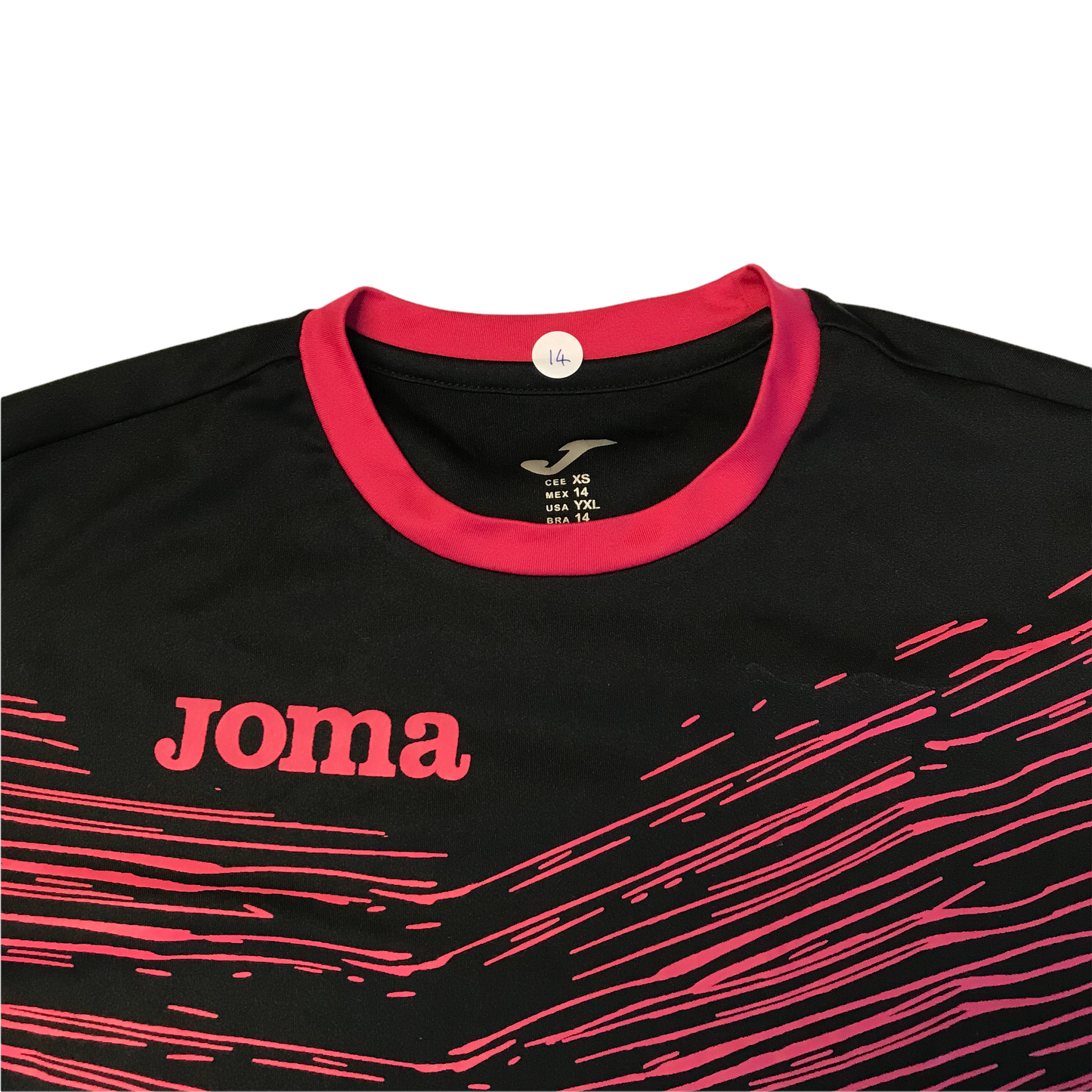 Joma Black and Pink Sports Shorts and Top Set Age 14