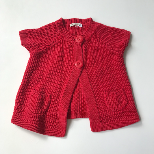 Cardigan - Red Short Sleeve - Age 5