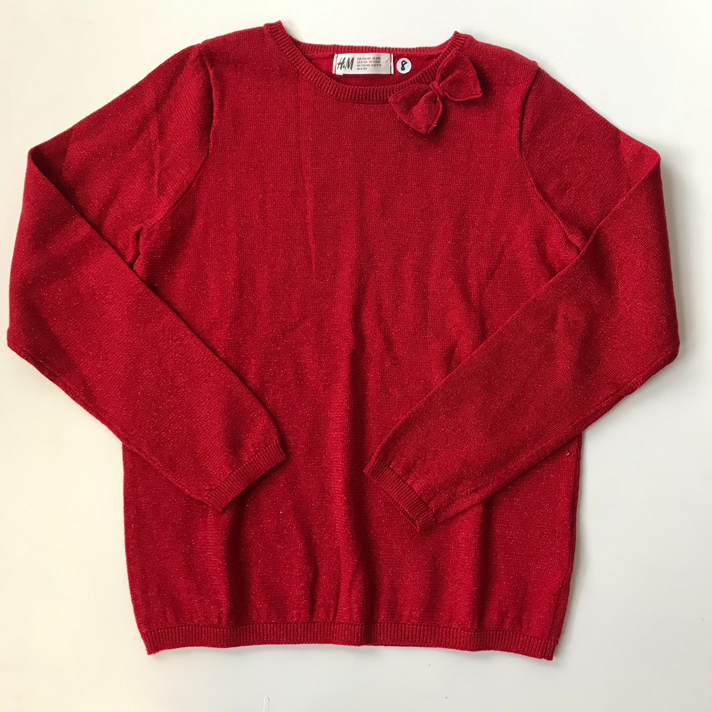 Jumper - Red with Bow - Age 8