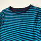 T-shirt - Blue Long Sleeve with Stripes - Age 4