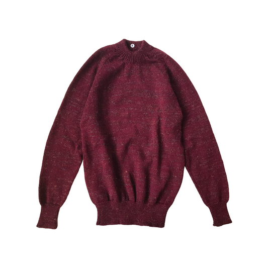 Burgundy hand knitted jumper Age 9