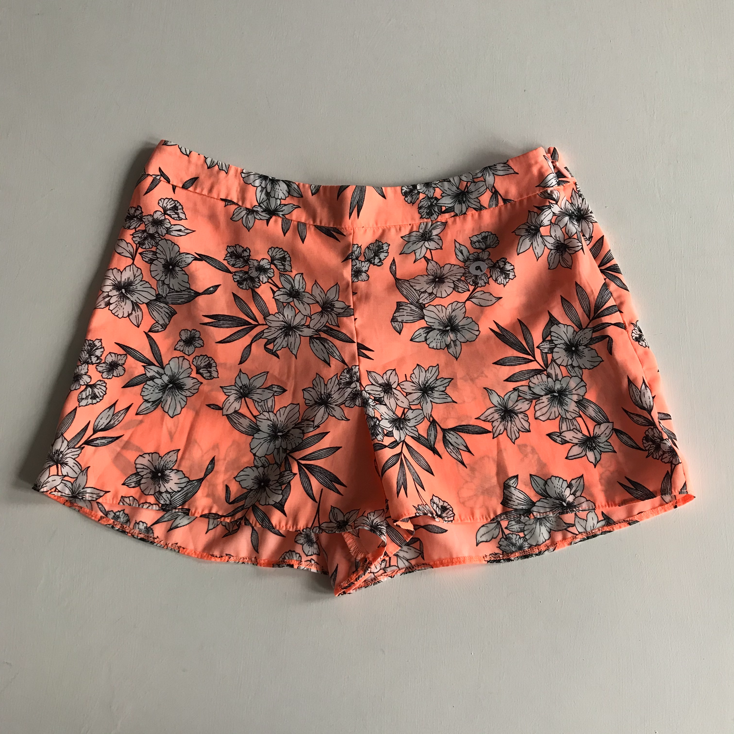 Shorts - Orange Floral - Age 9