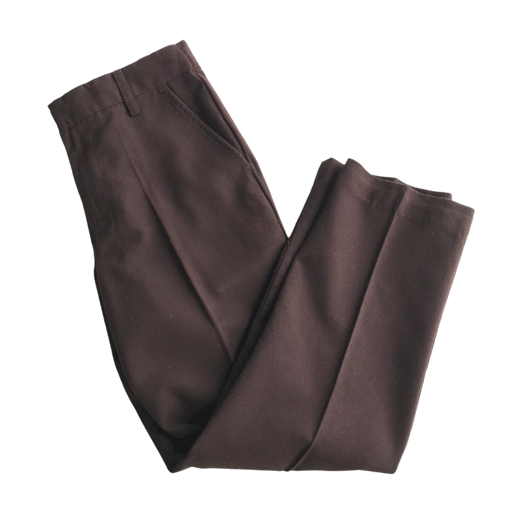 Brown School Trousers with Adjustable Waist