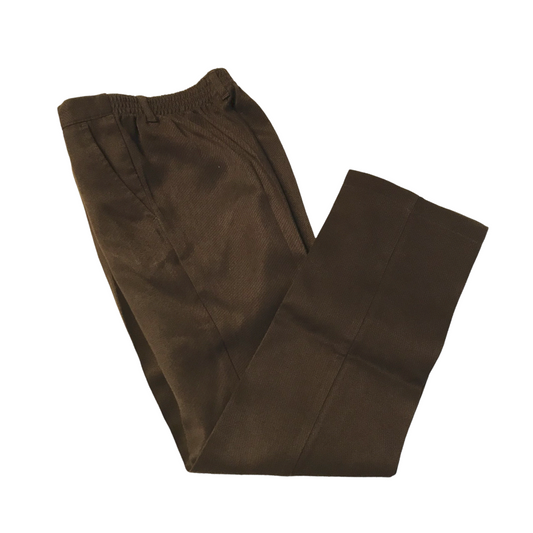 Brown School Trousers with Elasticated Waist