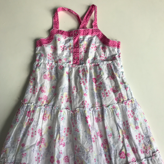 Dress - Long Pink Floral - Age 10