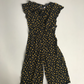 Jumpsuit - Black with small yellow flower - Age 5