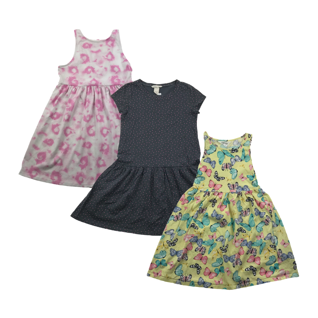 Summer T-shirt Dress Bundle Butterflies and Tie Dye Age 9