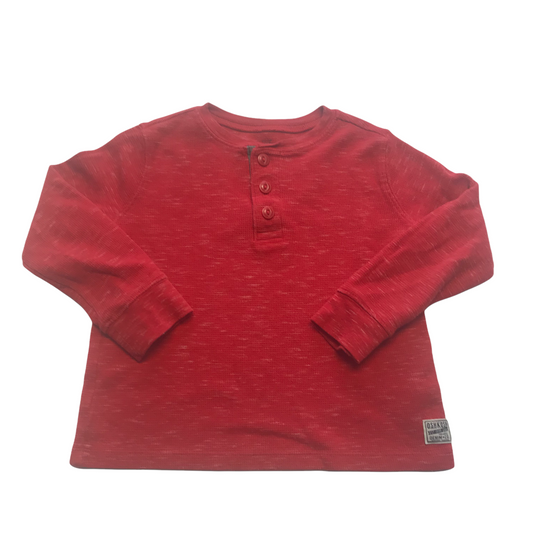 Denim & Co Red Plain T-shirt Age 4