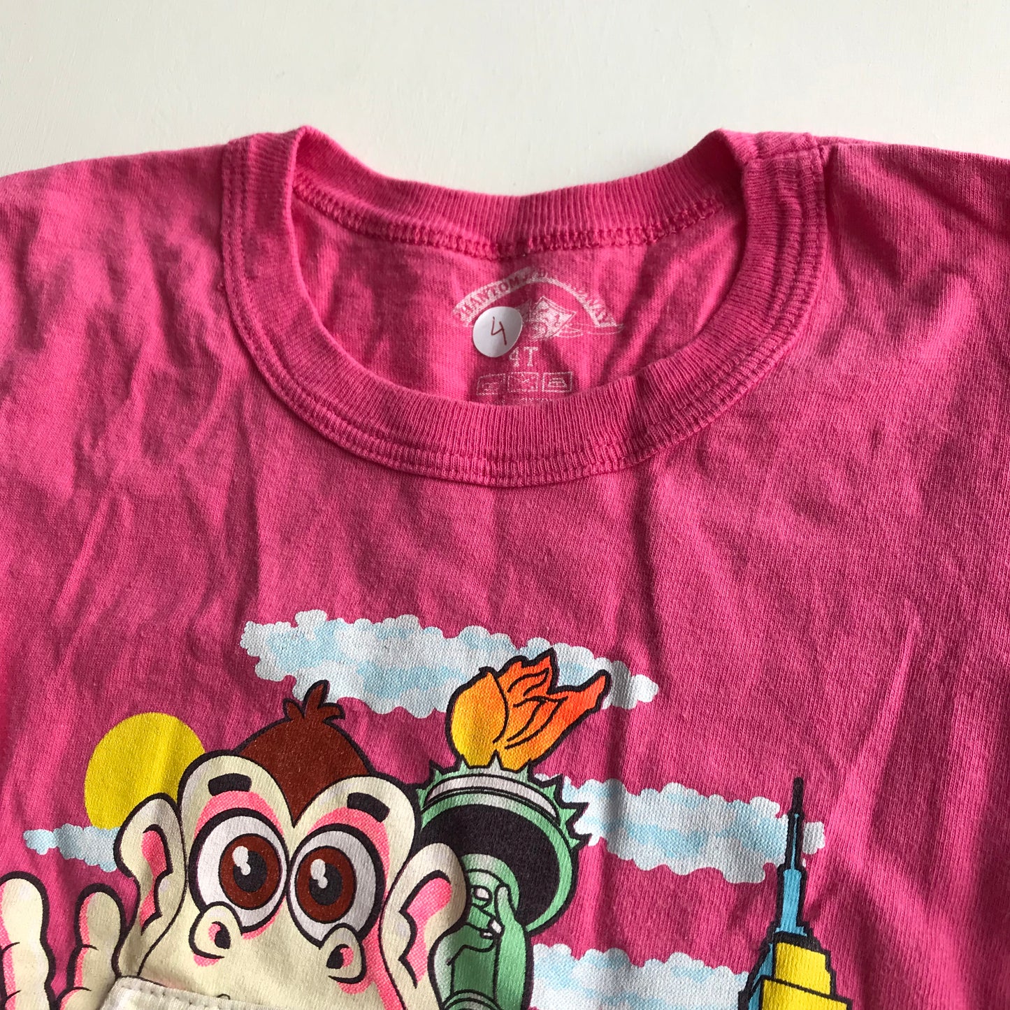 T- shirt - Pink Monkey - Age 4