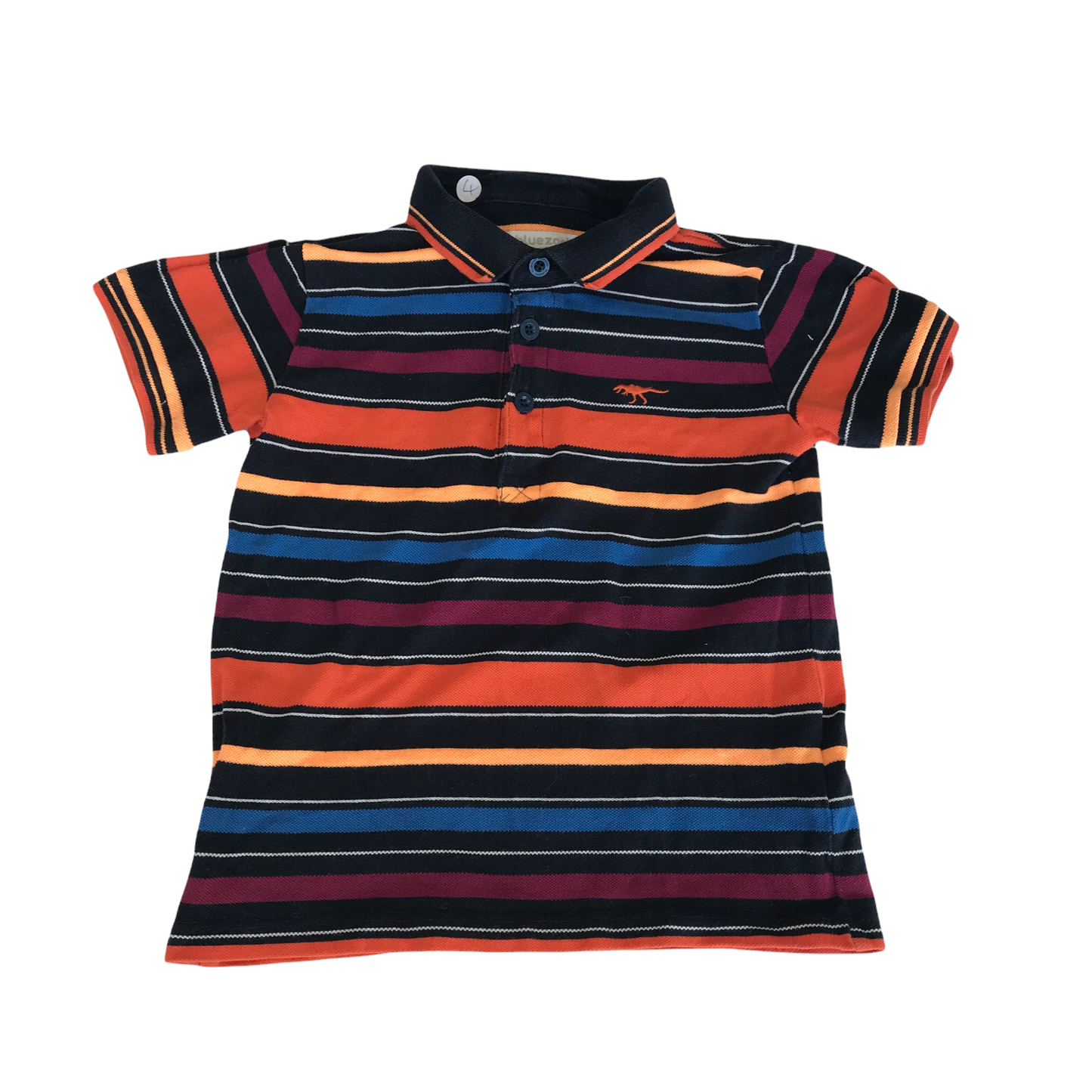 Bluezoo Multicoloured Stripy Polo Shirt Age 4