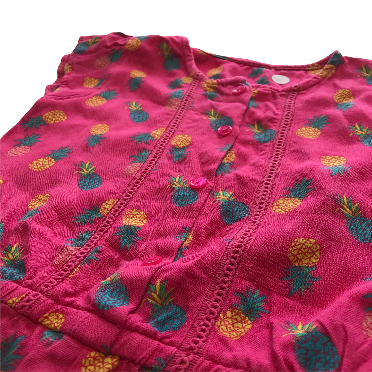 Matalan Pink Pineapple Playsuit Age 4