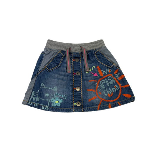 Next Denim Print Skirt Age 4