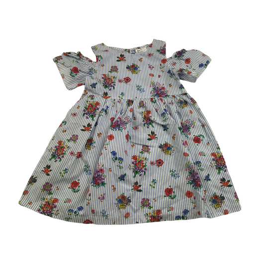 H&M x Nathalie Lete Blue and White Floral Dress Age 4