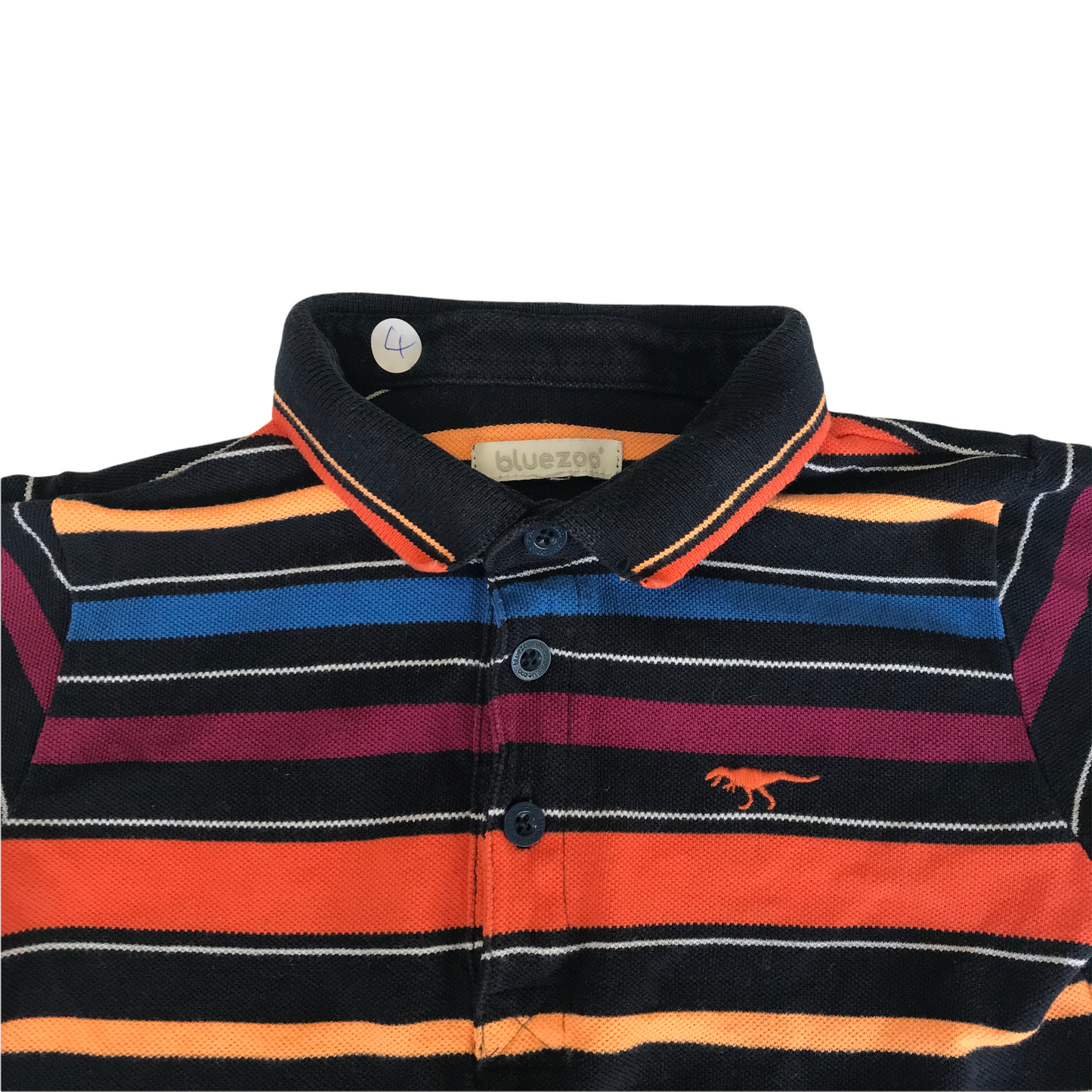 Bluezoo Multicoloured Stripy Polo Shirt Age 4