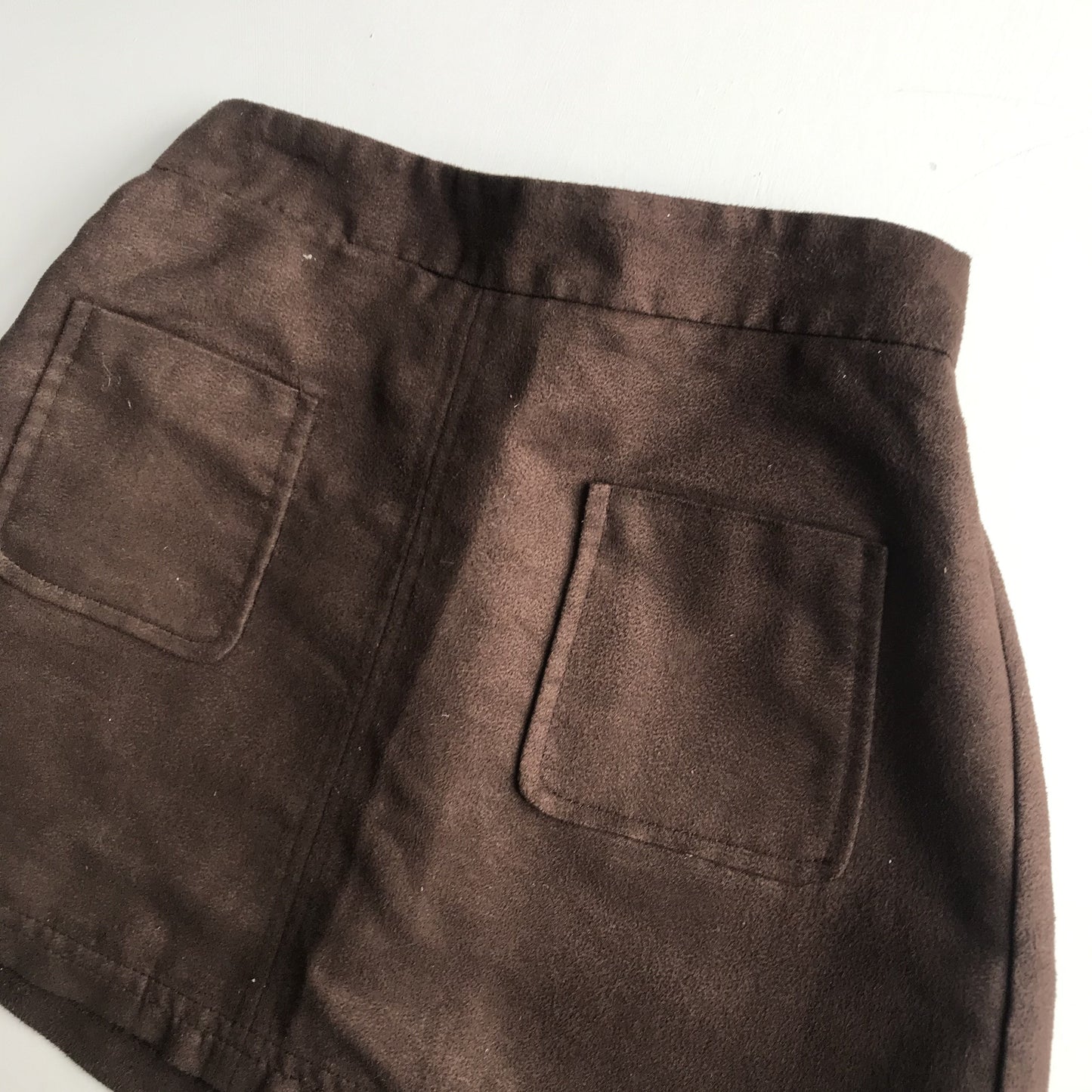 Skirt - Brown Faux Suede - Age 4