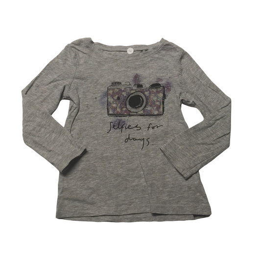 Next Grey Camera T-shirt Age 4