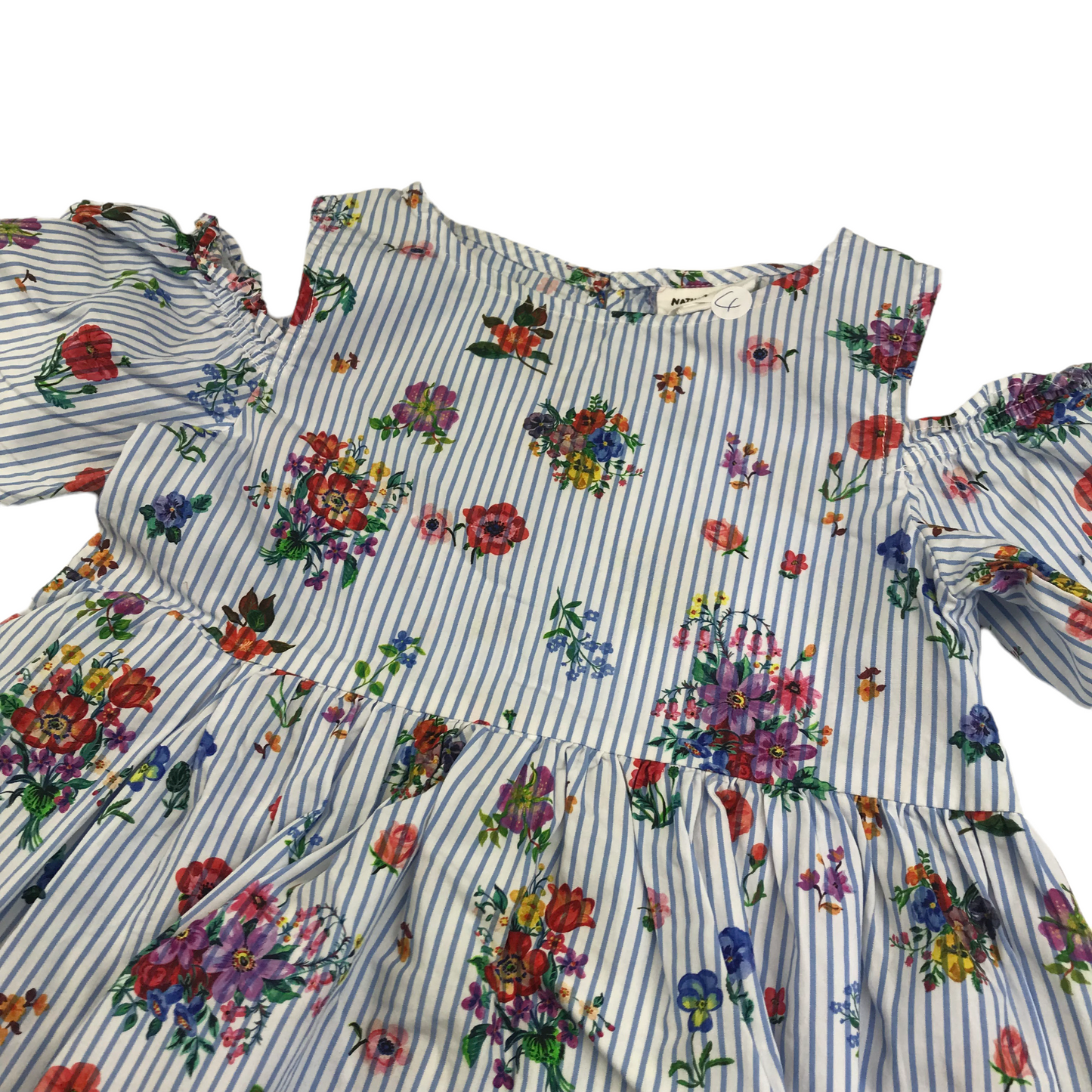 H&M x Nathalie Lete Blue and White Floral Dress Age 4