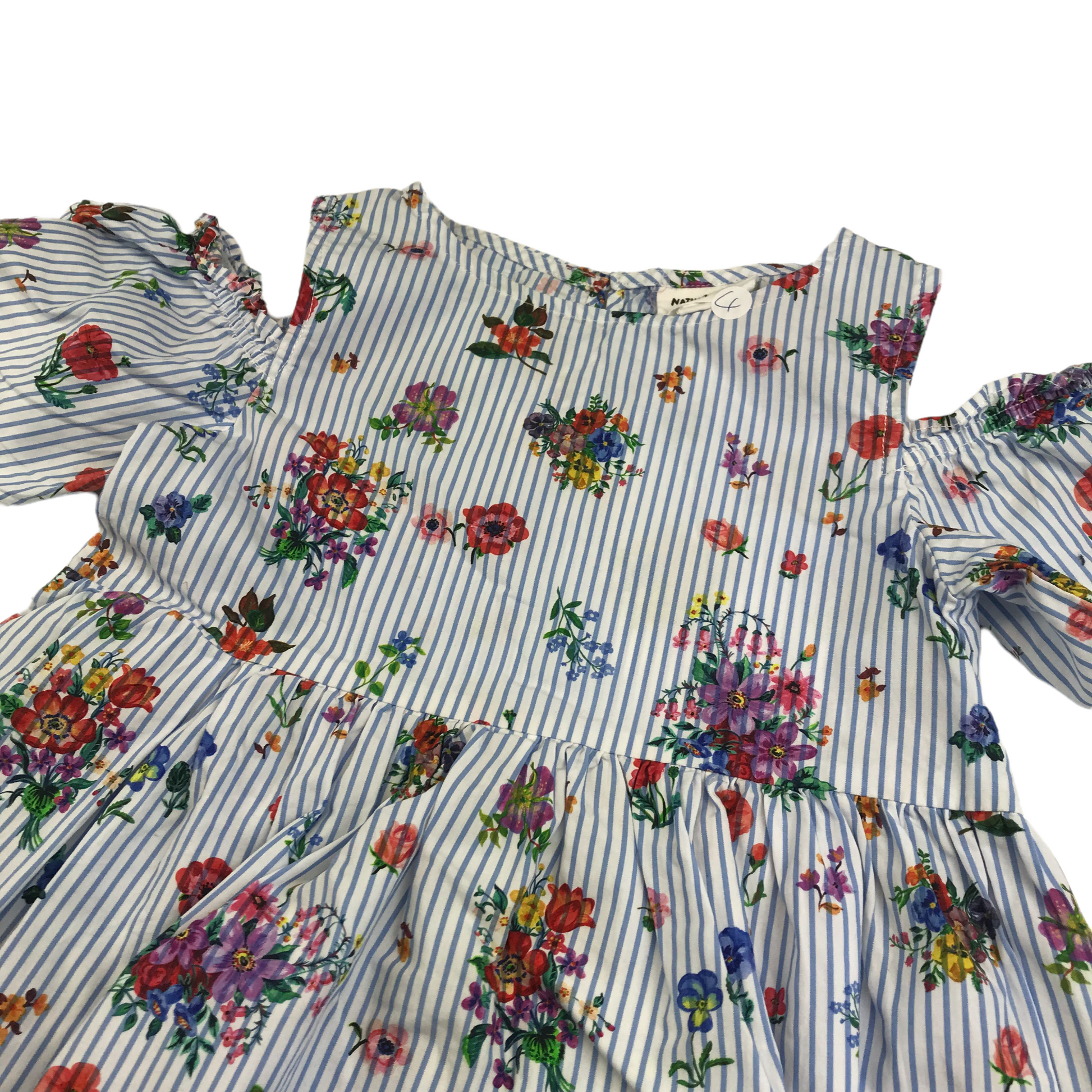 H M x Nathalie Lete Blue and White Floral Dress Age 4 ApparelXchange CIC