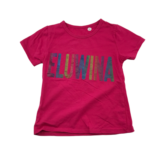 Pink Eluwina Print T-shirt Age 4