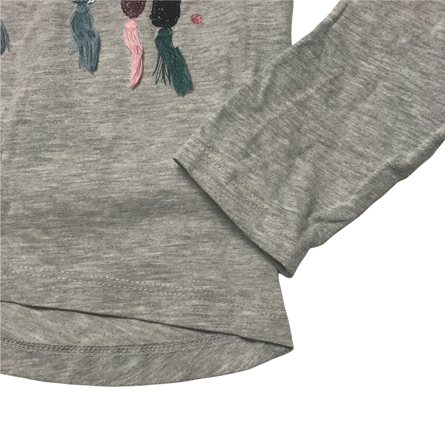 Tu Grey Sequin Rainbow T-shirt Age 4