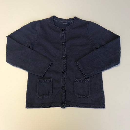 Navy Blue Knitted Button-up Cardigan Age 4