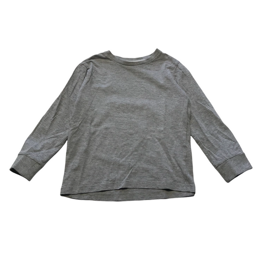 Grey Plain Long Sleeve T-shirt Age 4