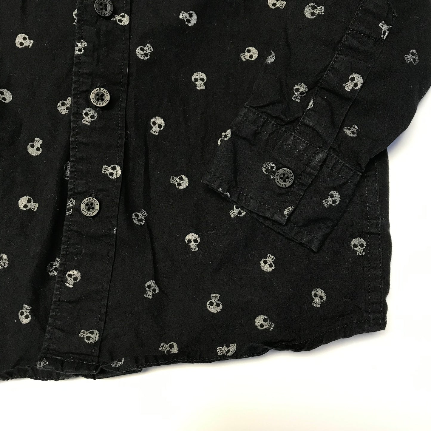 Bluezoo Black Skull Shirt Age 4