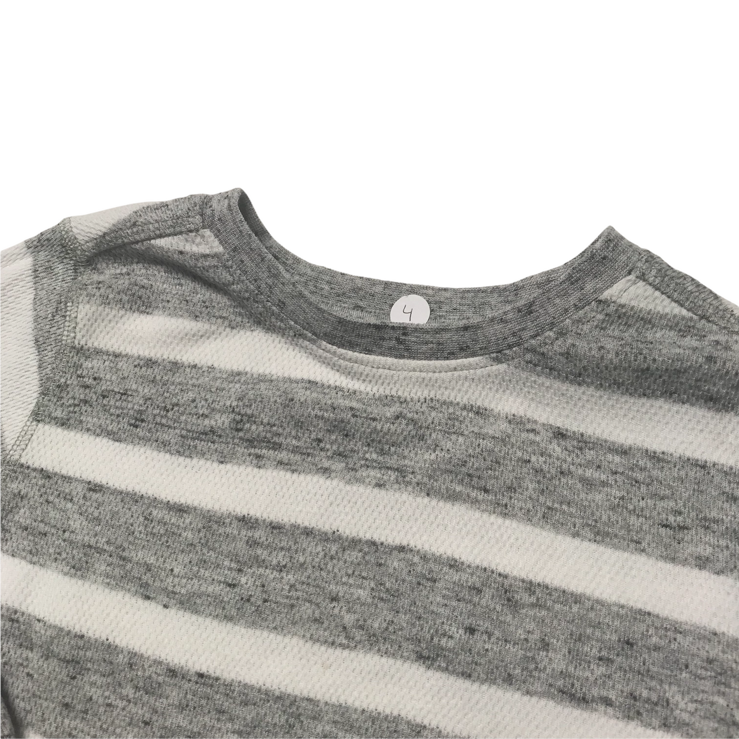 Next Grey White Stripes T-shirt Age 4