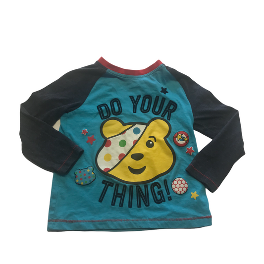 George Blue Pudsey T-shirt Age 4