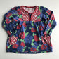 M&S Blue and Red Floral Long Sleeve T-shirt Age 4