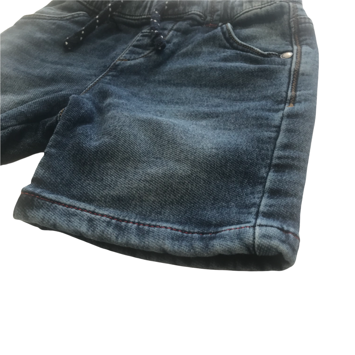 Blue Stretchy Denim Style Shorts Age 4