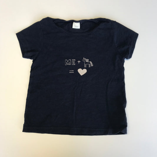 NEXT Navy I Love Unicorns T-shirt Age 4