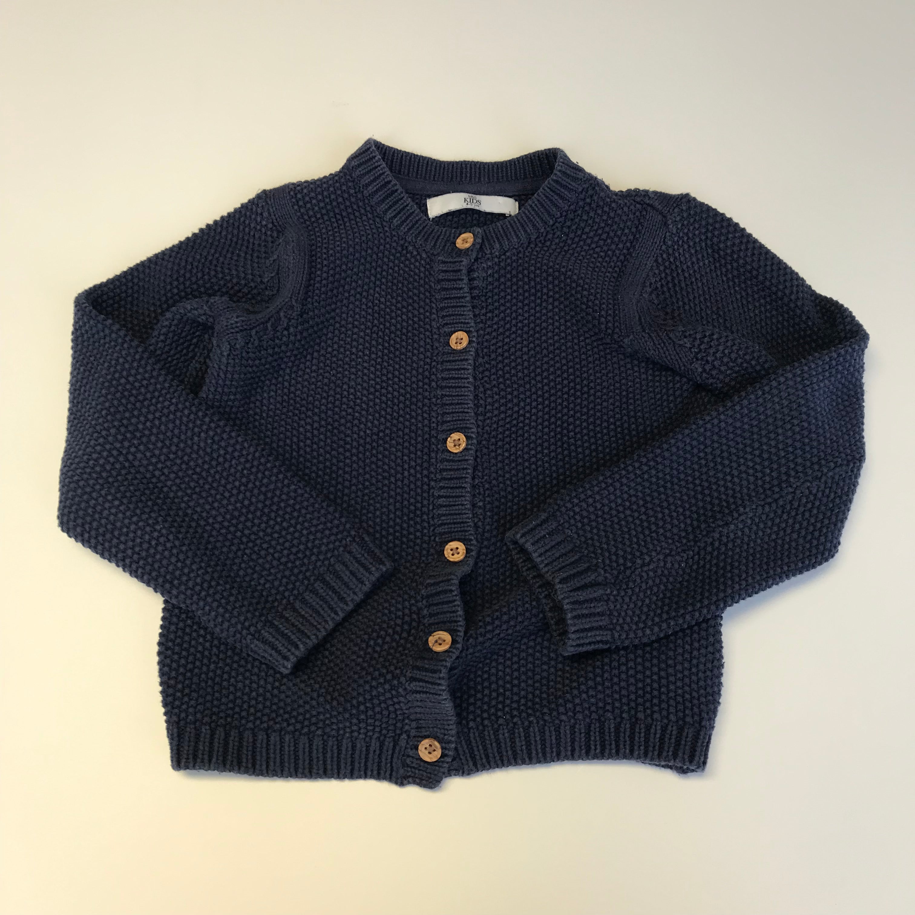 M S Navy Blue Cardigan Age 4