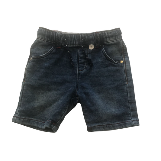 Blue Stretchy Denim Style Shorts Age 4