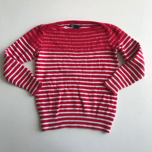 GAP Red and White Stripy Jumper Age 4