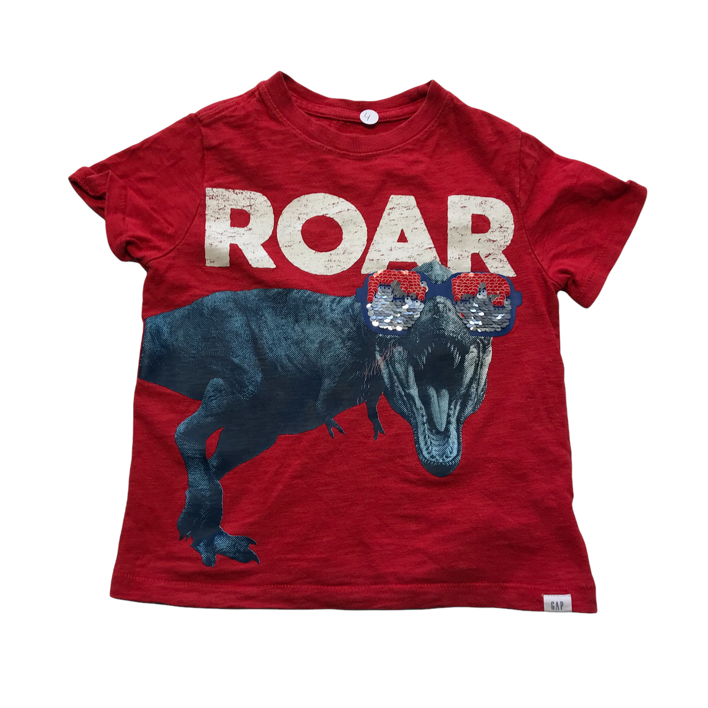 Red Dinosaur T-shirt Age 4